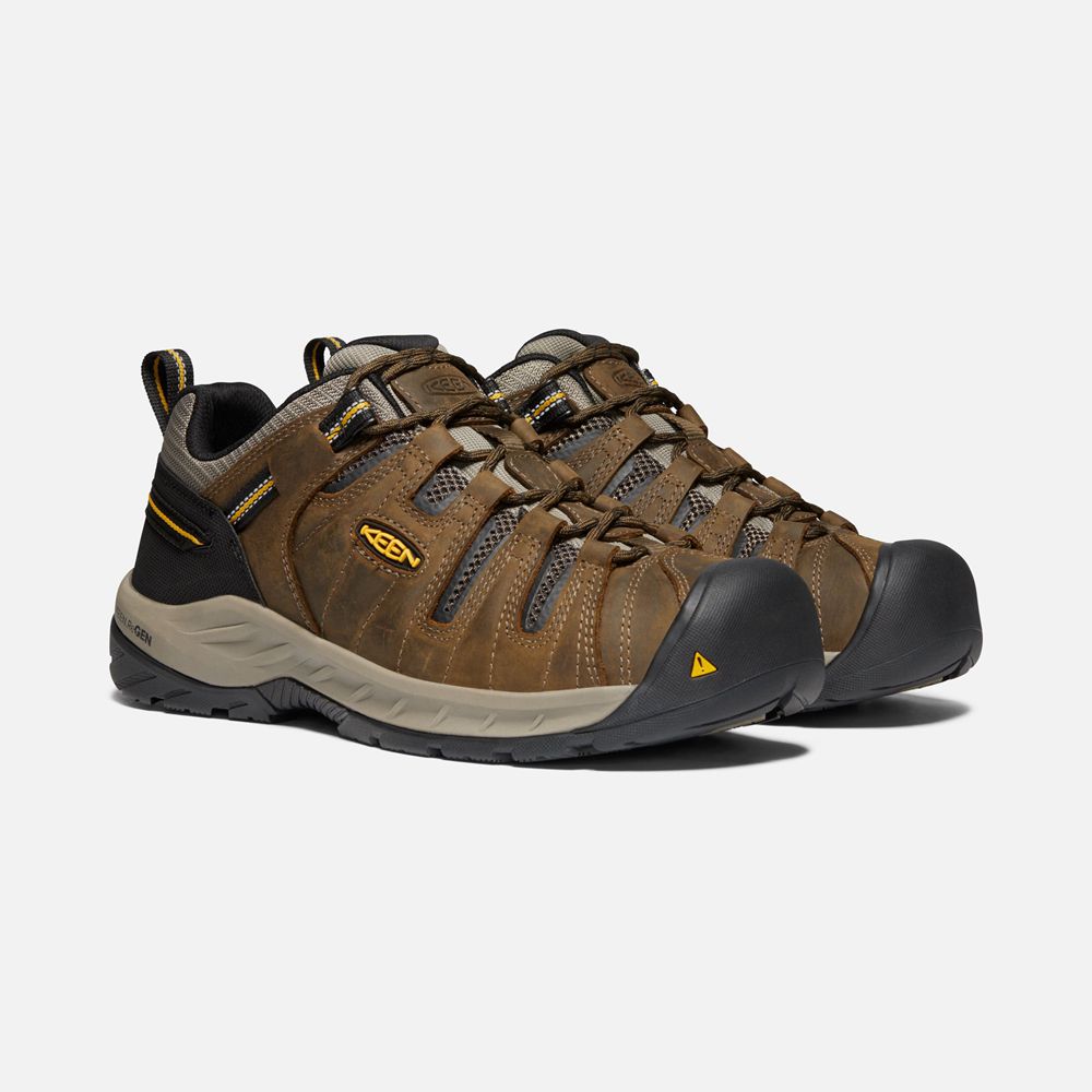 Keen Werkschoenen Heren Bruin - Flint Ii (Soft Toe) - 76518-CVQO